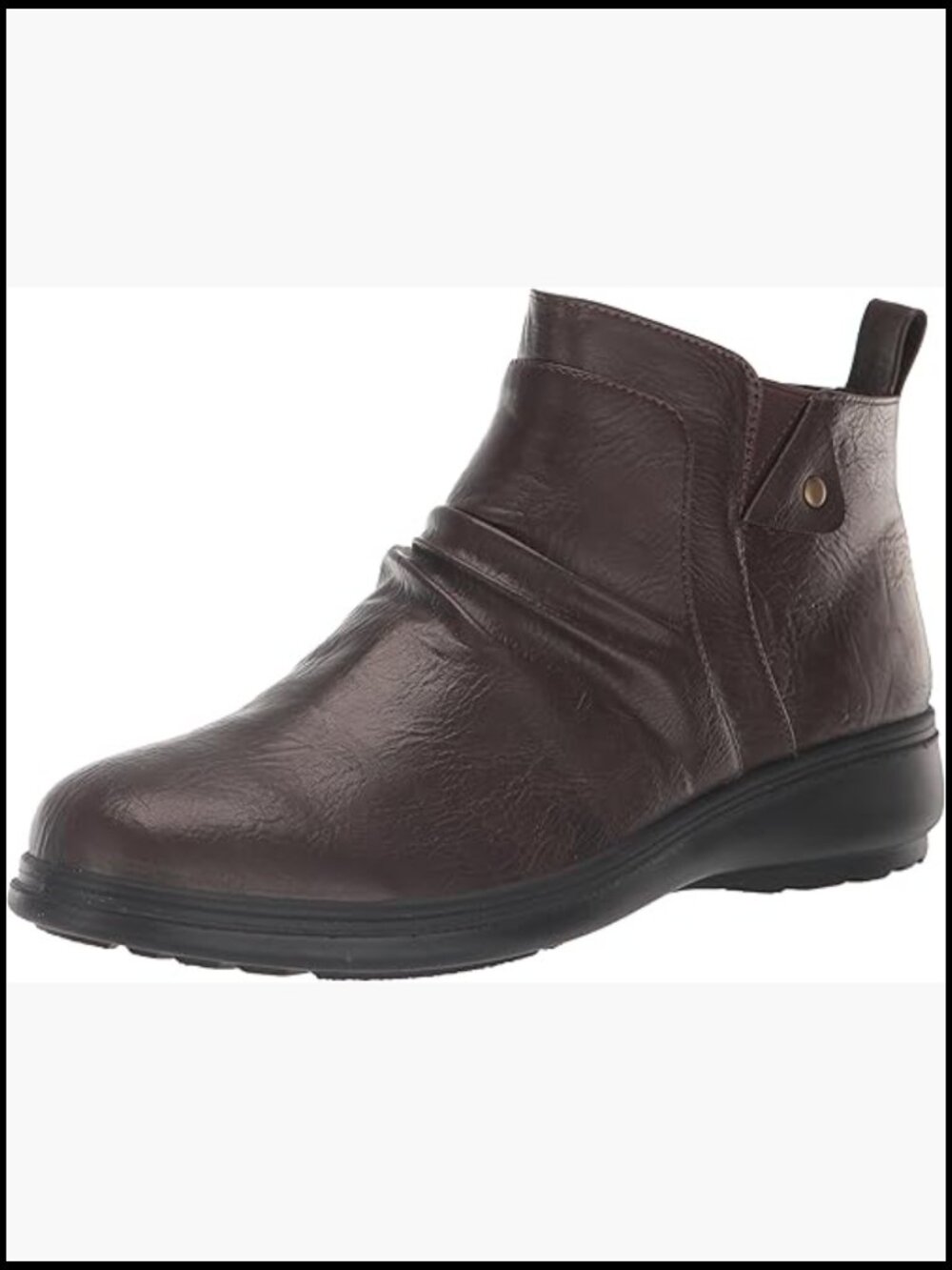 Womens Ankle Boots Stretch Comfort Padded Insole Inside Zipper Easy On Off